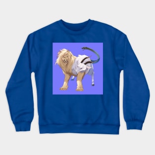 Lion and goat Crewneck Sweatshirt